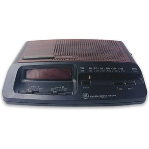 Vintage GE General Electric 7-4621A AM-FM Dual Alarm Clock Radio Tested, Works